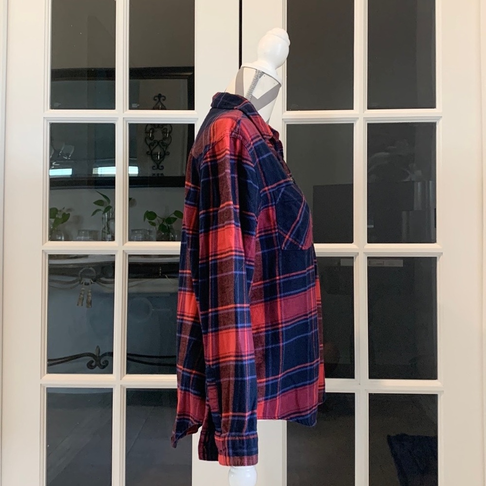 Bdg Red Button Down Flannel In Plaid - image 2